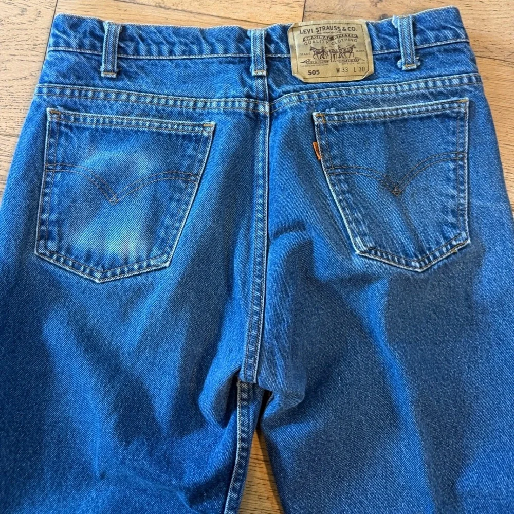 Levi's‎ 505 Jeans 33x30 Blue Vintage Orange Tab Made in USA (1783)